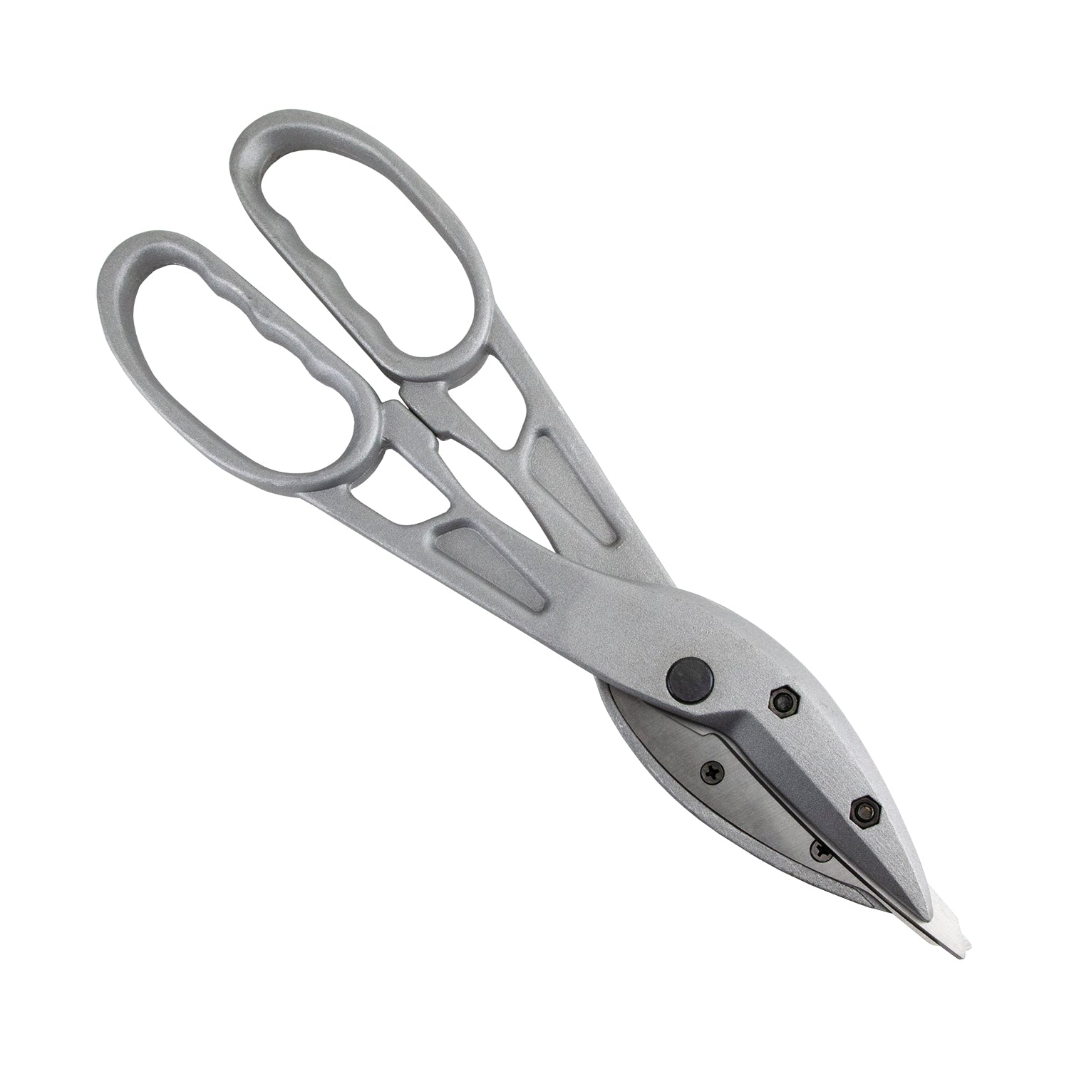 Lightweight Aluminum Snips Lightweight 13" Aluminum Snips cuts up to #22 gauge steel and up to #26 gauge stainless steel. These lightweight snips are easy to use and will not strain your wrist at only 1 lb.