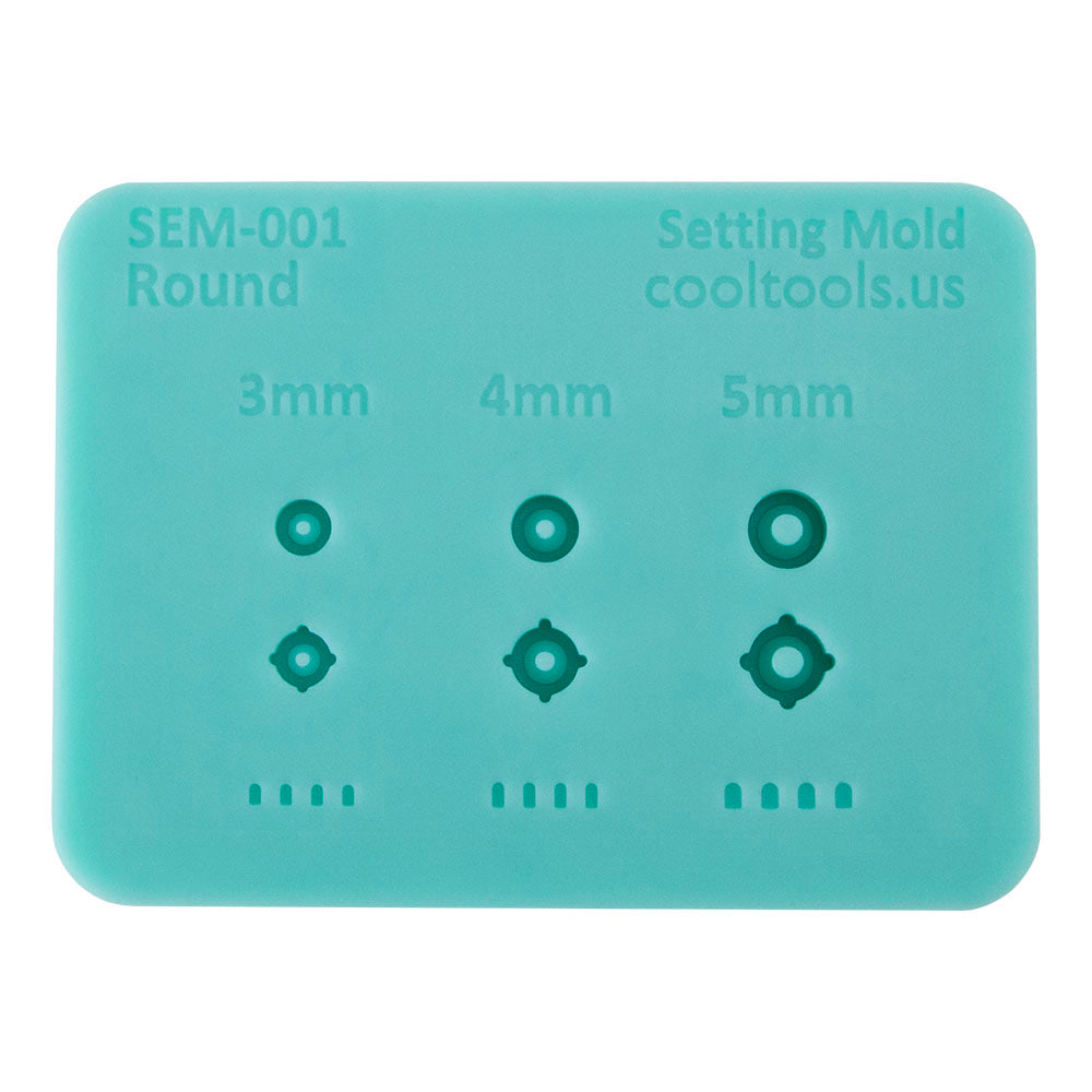 mint green silicone Setting Mold - Round
