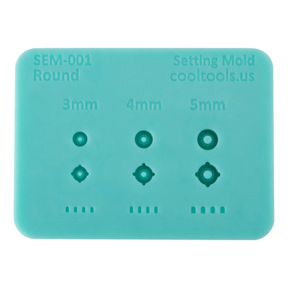 mint green silicone Setting Mold - Round
