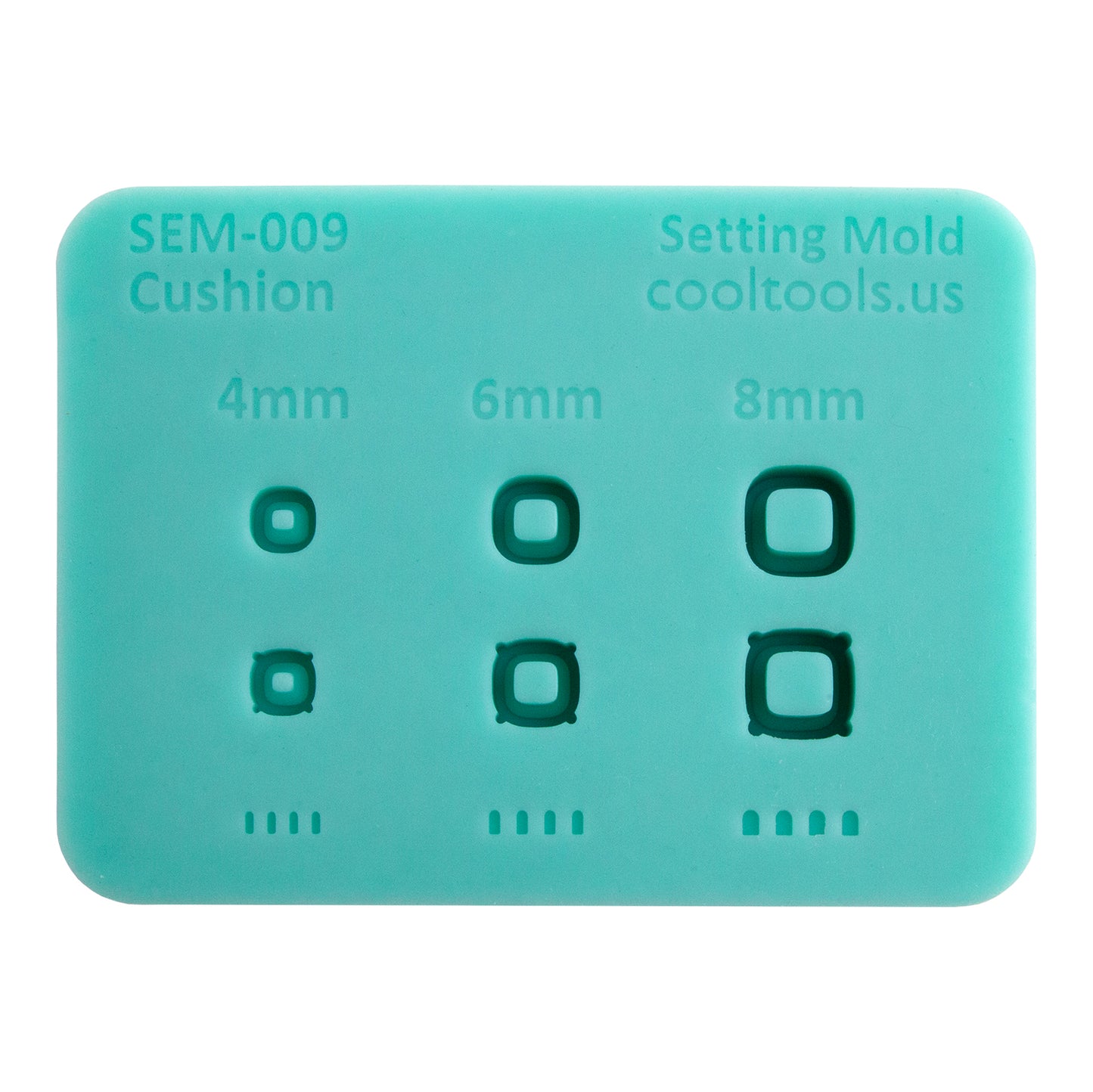 light green silicon Setting Mold - Cushion