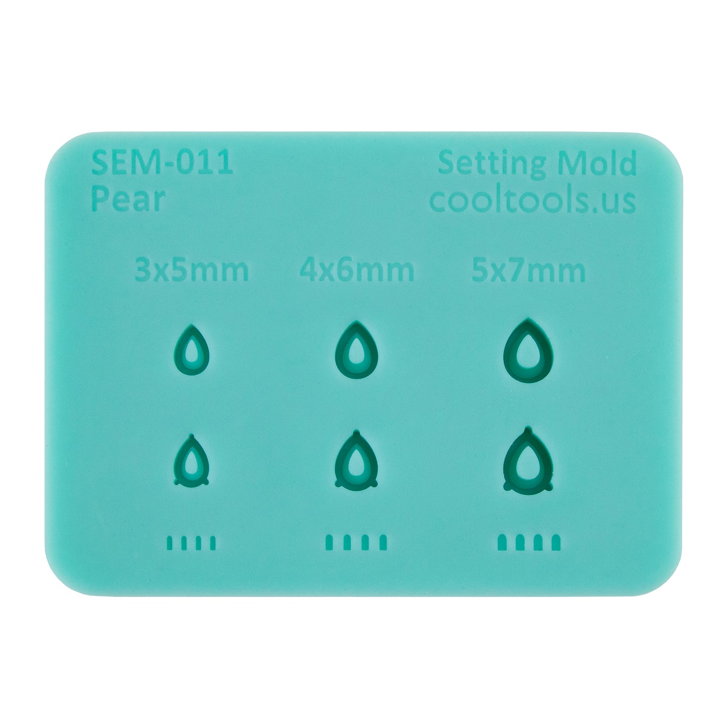 light green silicone Setting Mold - Pear