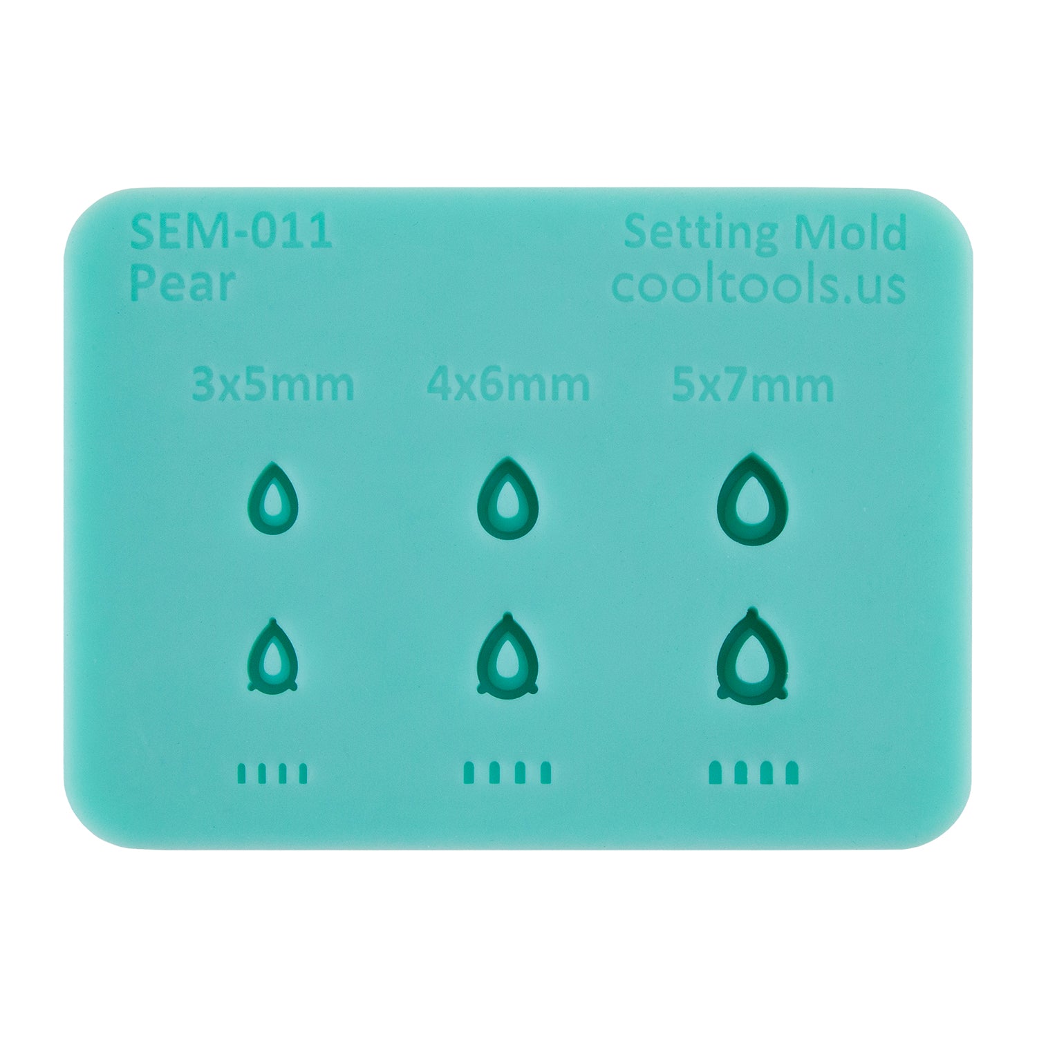 light green silicone Setting Mold - Pear