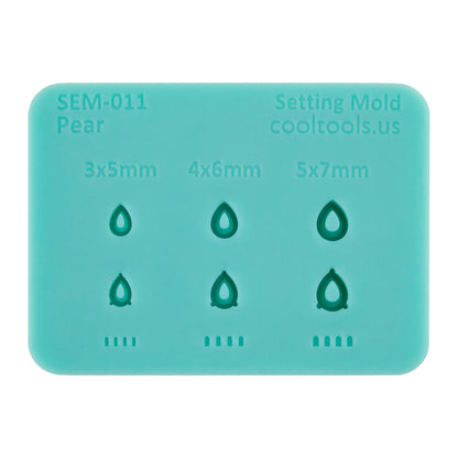 light green silicone Setting Mold - Pear