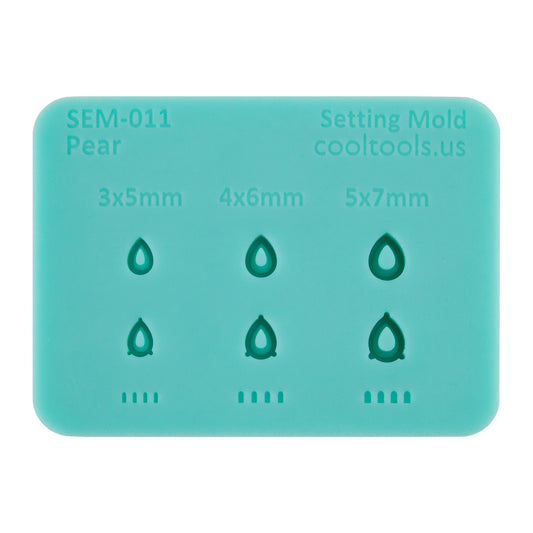 light green silicone Setting Mold - Pear