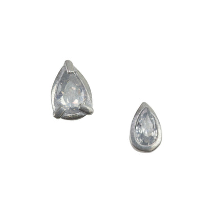 Setting Mold - Pear sample in silver with CZs