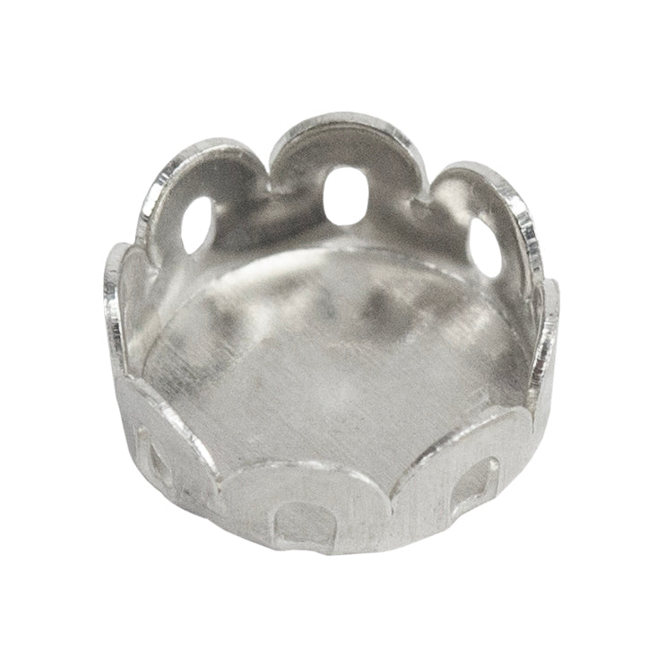 Sterling Silver Filigree Bezel Cup Setting - Round