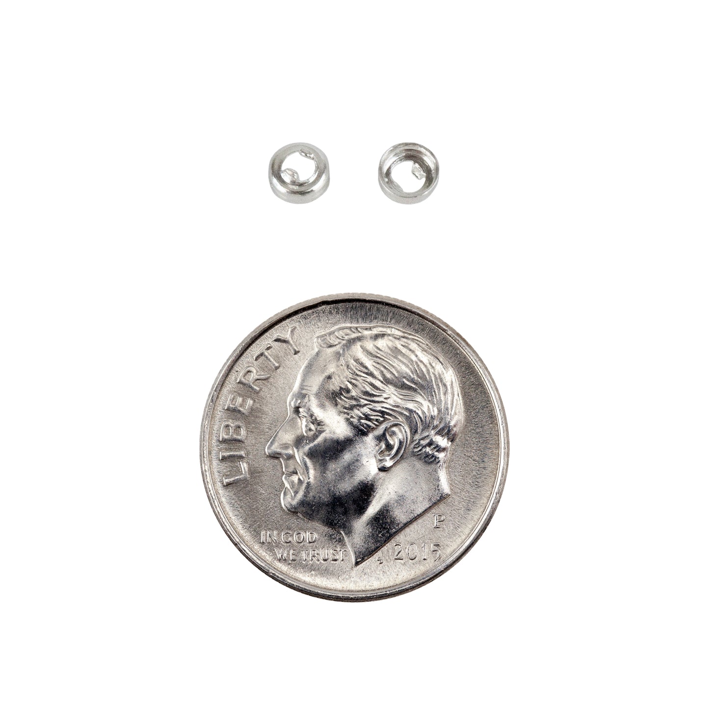 Fine Silver Embeddable Open Back Bezel Setting: 3mm with dime