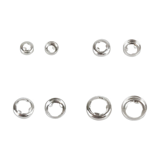 Fine Silver Embeddable Open Back Bezel Setting: 3mm, 4mm, 5mm, 6mm