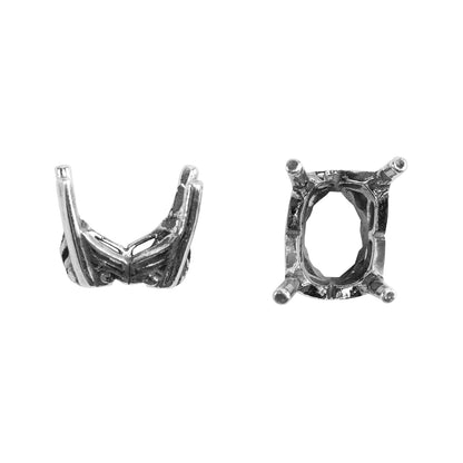 Sterling Silver Oval Snap-Set Prong Setting - Cool Tools
