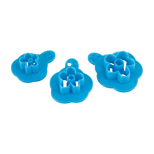 blue plastic Sully's Clay - Flower Polo Set 15mm, 20mm, 25mm
