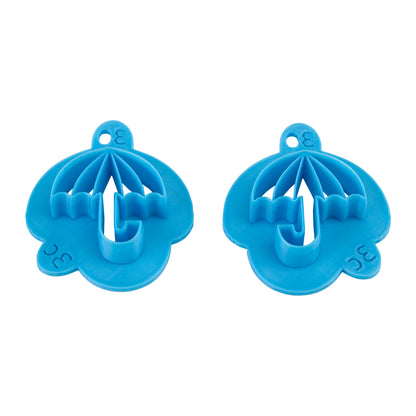 blue plastic Sully's Clay - Umbrella - Mirrored 30mm