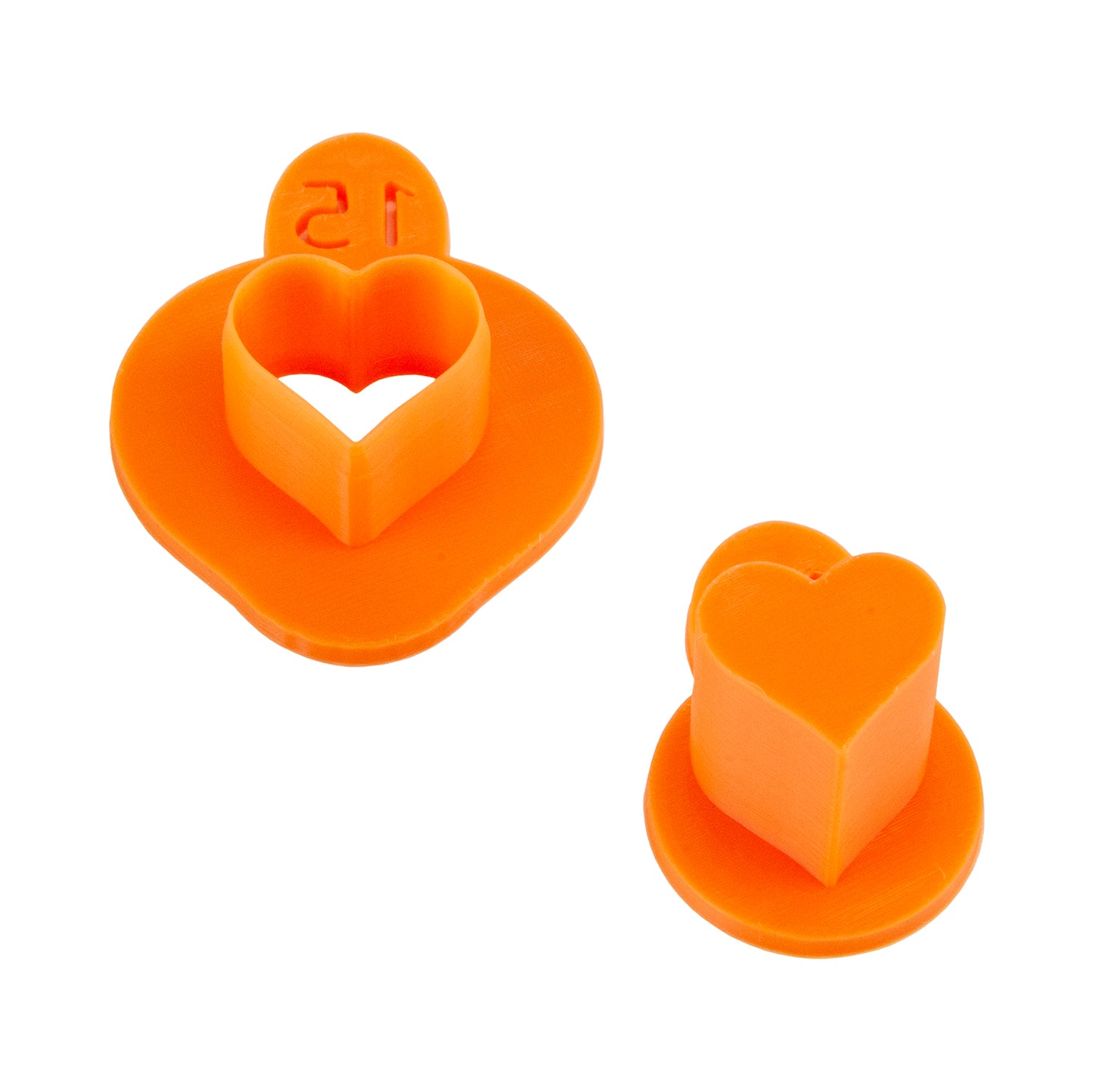 orange plastic Sully's Clay - Heart