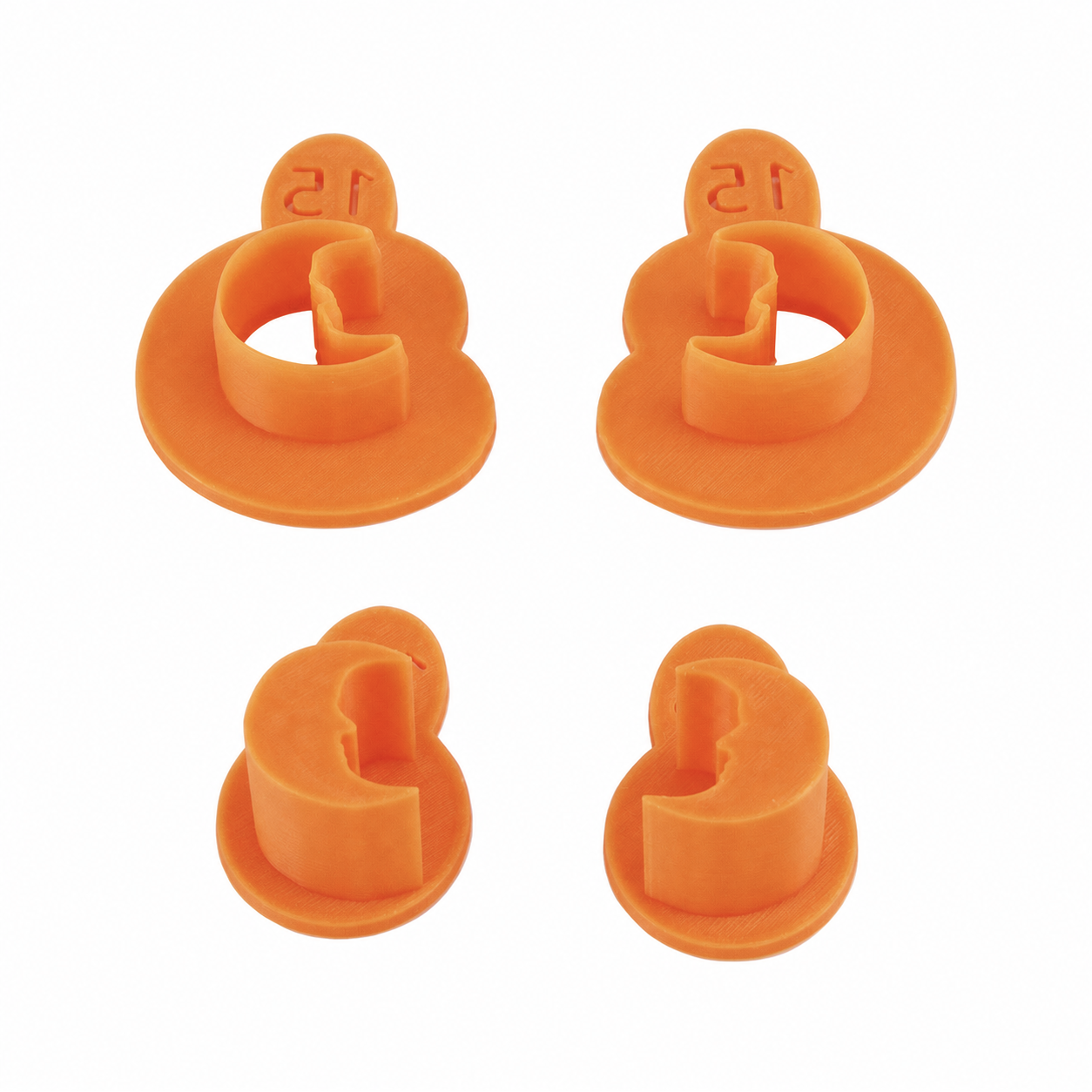 orange plastic Sully's Clay - Moon Face - Mirrored
