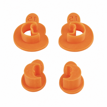 orange plastic Sully's Clay - Moon Face - Mirrored