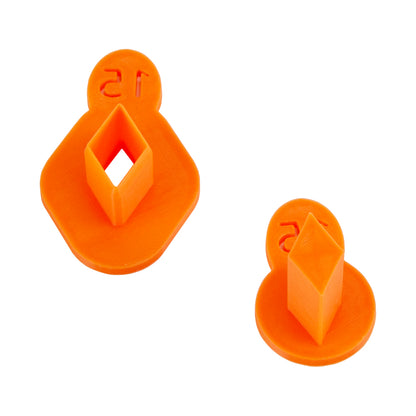 orange plastic  Sully's Clay - Diamond 
