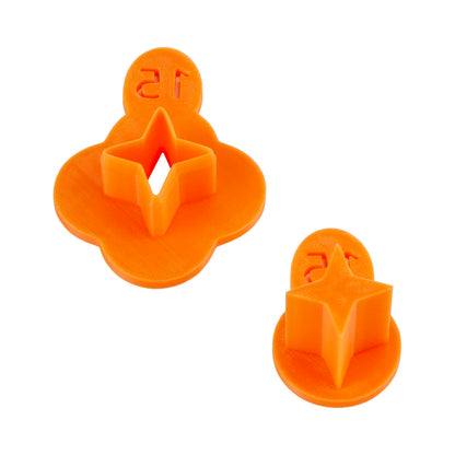 orange plastic Sully's Clay - Four Sided Star