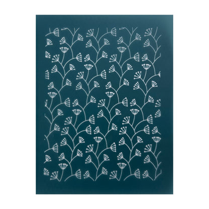 blue EZ Print Silk Screen - Flower Stems