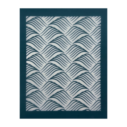 blue EZ Print Silk Screen - Japanese Wave Motif