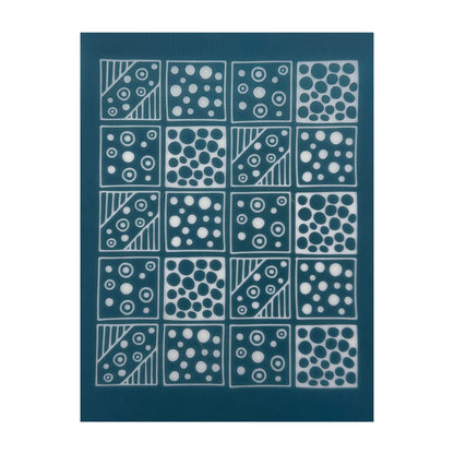 blue EZ Print Silk Screen - Squares & Circles