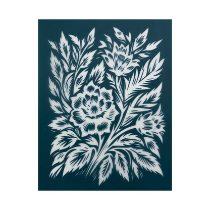 blue EZ Print Silk Screen - Thorny Rose