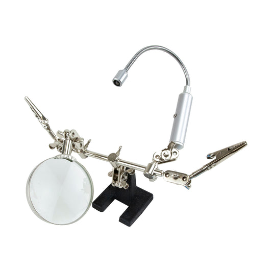 Double Third Hand with 2x Magnifier and Flexible Light
