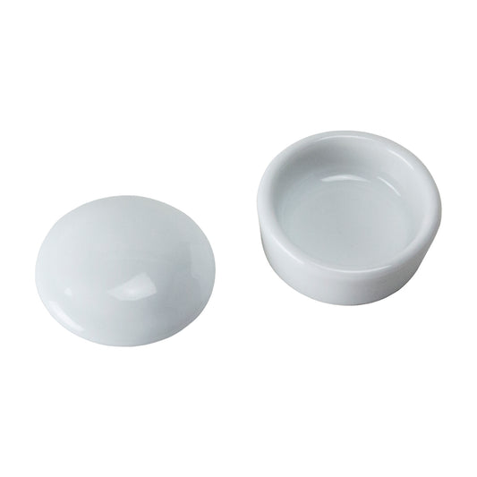 opened Porcelain Trinket Box - Round 1-1/4"