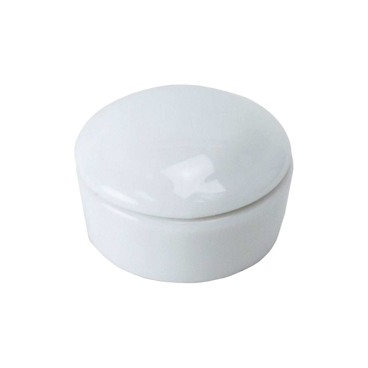 closed Porcelain Trinket Box - Round 1-1/4"