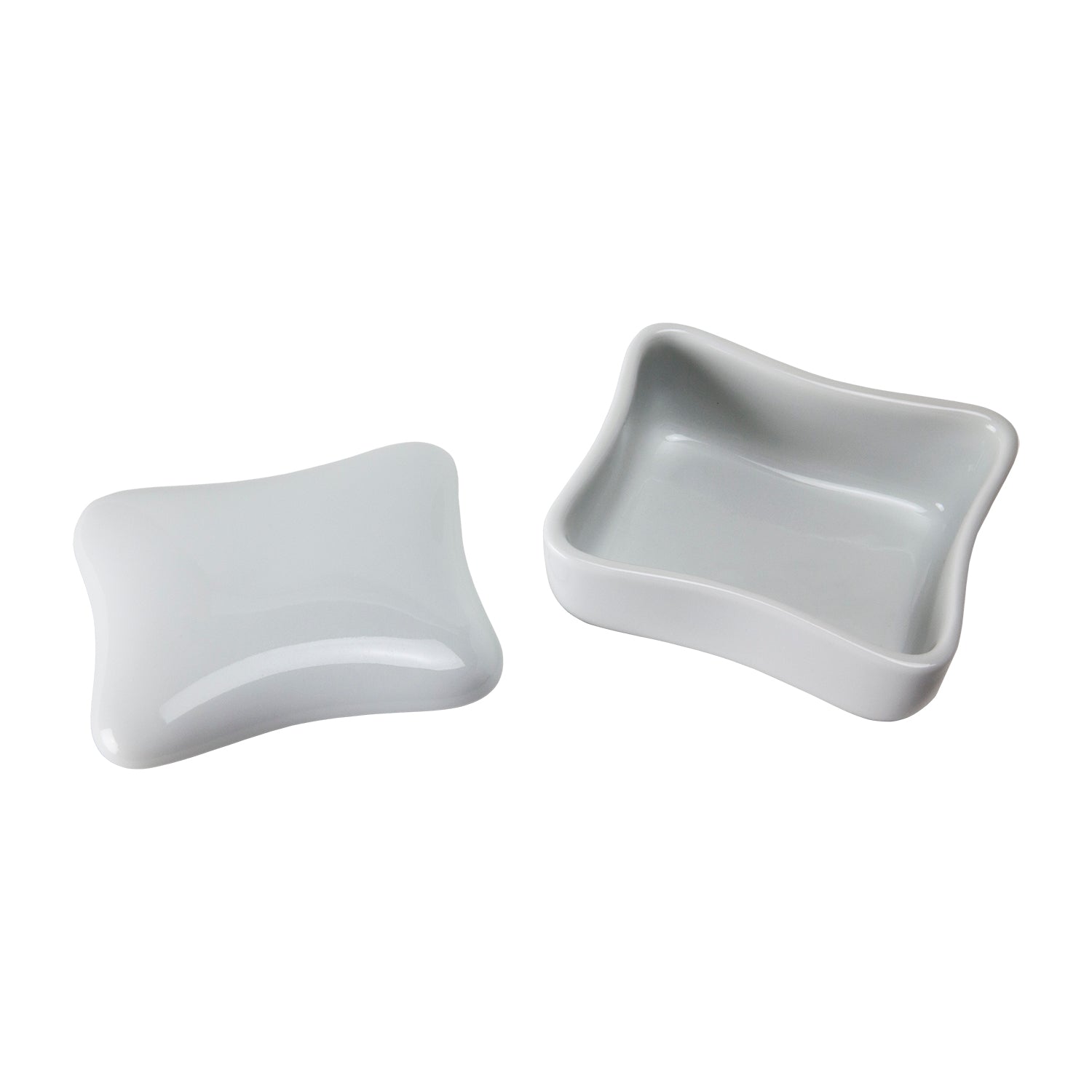 open Porcelain Trinket Box - Rectangular 2-3/4"