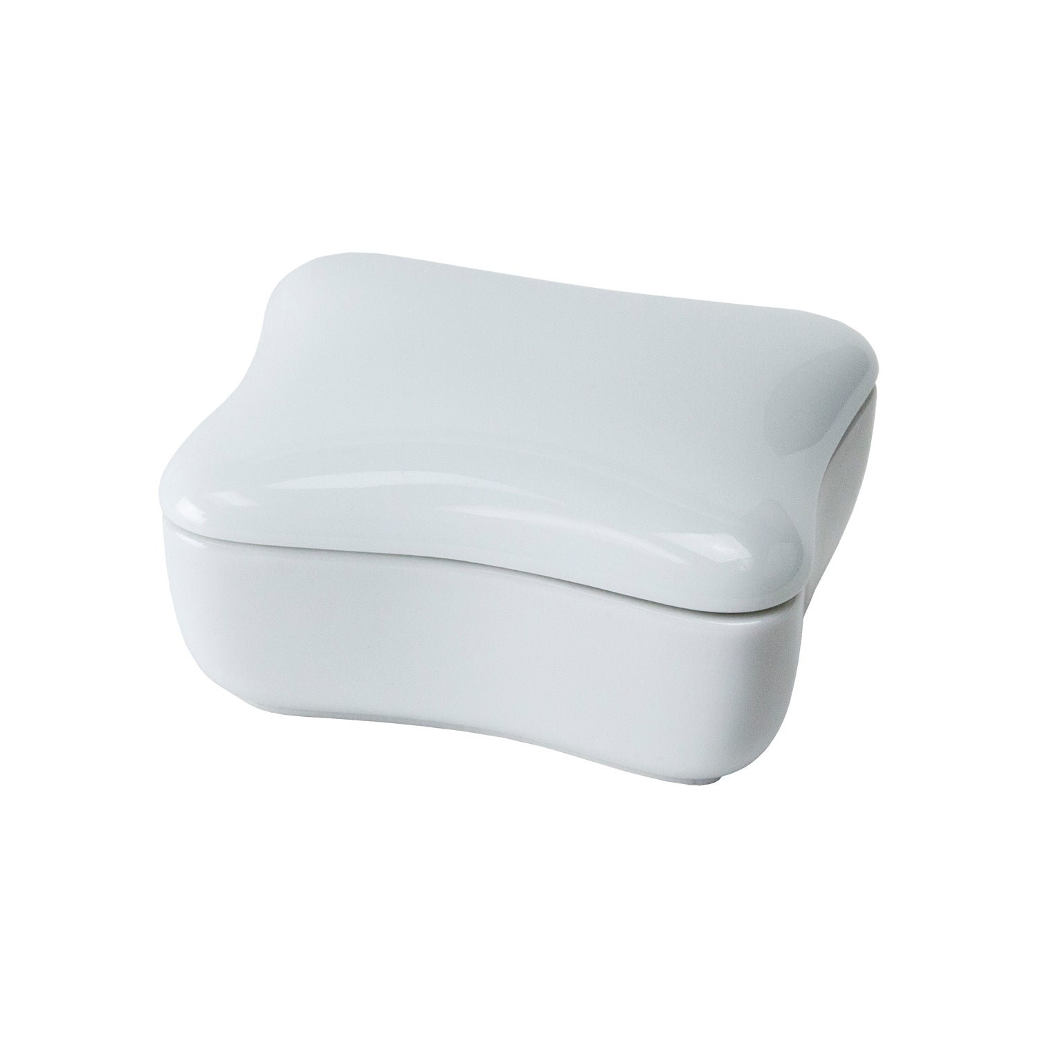 closed Porcelain Trinket Box - Rectangular 2-3/4"