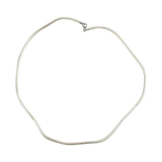 Cream Satin Necklace 2mm - 17"