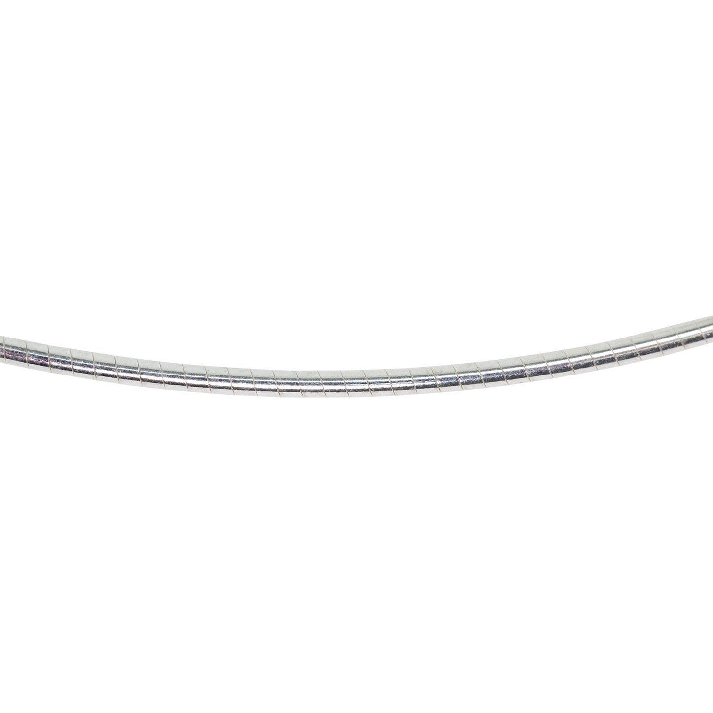Sterling Silver Antiqued Round Beaded Omega 18"