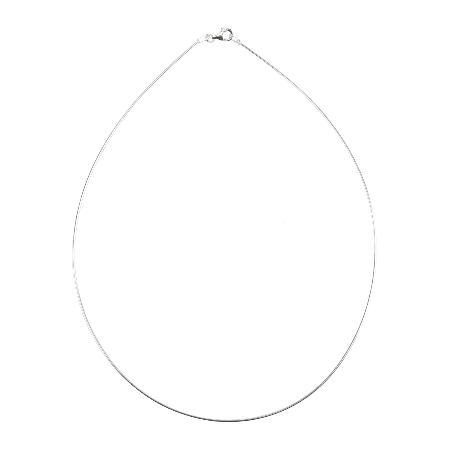 Sterling Silver Antiqued Round Beaded Omega 18"
