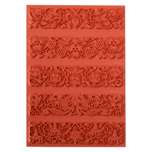 Rubber Enameling Stamp - Art Deco Borders