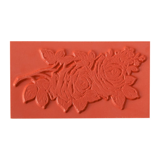 Rubber Enameling Stamp - Rose Sketch