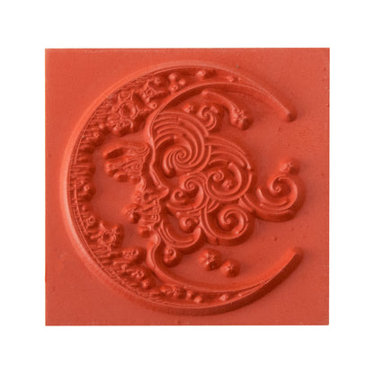 Rubber Enameling Stamp - Crescent Moon