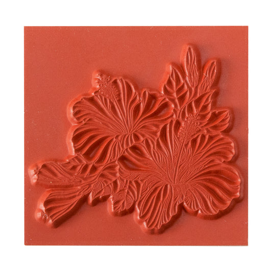 Rubber Enameling Stamp - Hibiscus