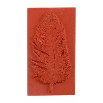 Rubber Enameling Stamp - Feather