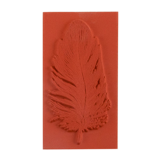 Rubber Enameling Stamp - Feather