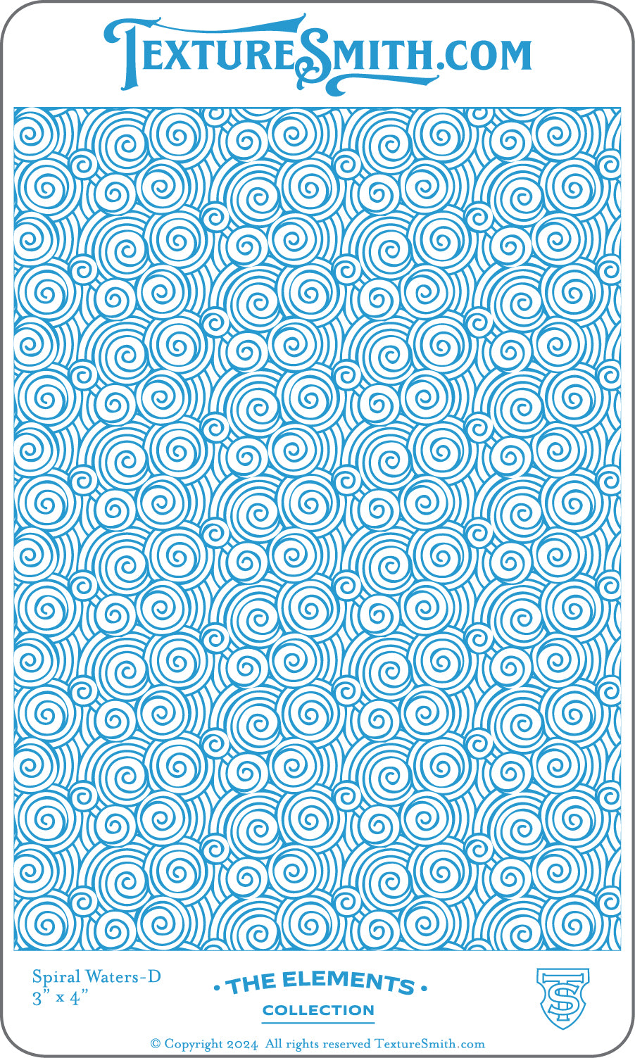 Graphic TextureSmith Texture Mat - The Elements Collection - Spiral Waters Lite