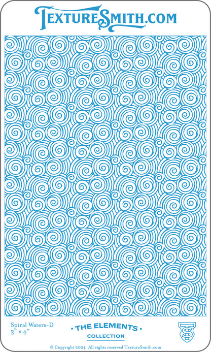 Graphic TextureSmith Texture Mat - The Elements Collection - Spiral Waters Lite