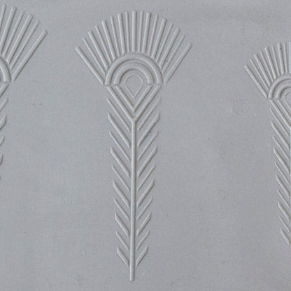 Jewelry Artist Elements - Texture - Prairie Feathers 1 sample in gray clay