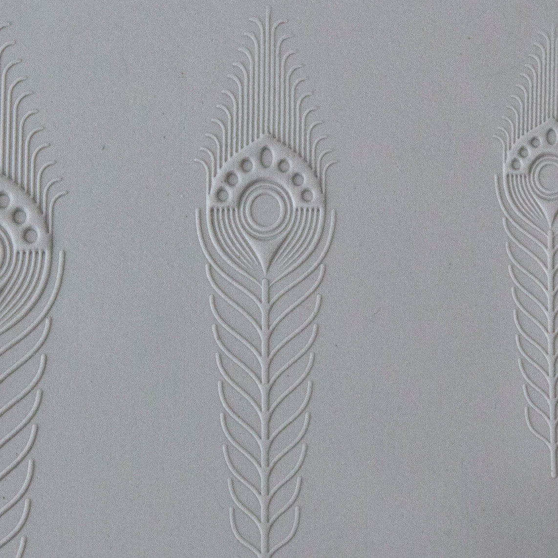 Jewelry Artist Elements - Texture - Prairie Feathers 2 sample in gray clay