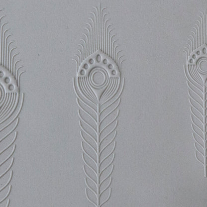Jewelry Artist Elements - Texture - Prairie Feathers 2 sample in gray clay