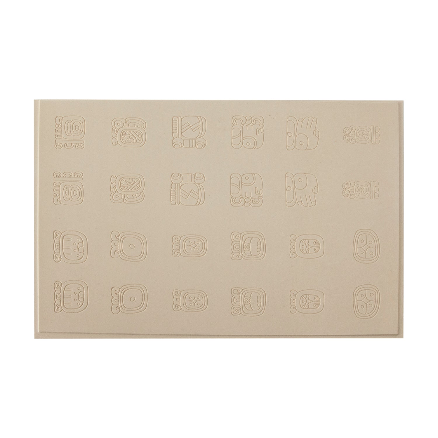 beige Jewelry Artist Elements - Texture - Maya Hieroglyphs - Calendar Large Fineline
