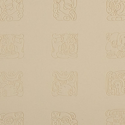 beige Jewelry Artist Elements - Texture - Maya Hieroglyphs - Prophecy Small Fineline