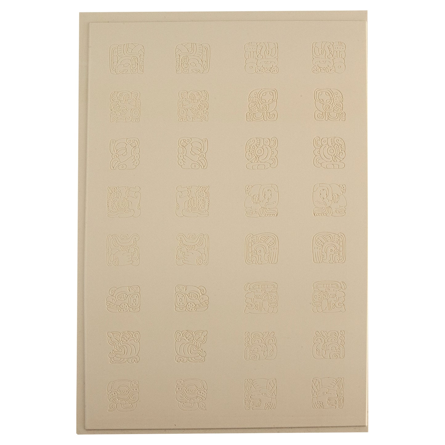 beige Jewelry Artist Elements - Texture - Maya Hieroglyphs - Prophecy Small Fineline