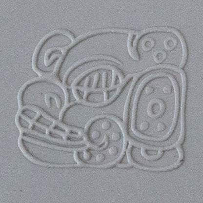 Jewelry Artist Elements - Texture - Maya Hieroglyphs - Prophecy Small Fineline sample in gray clay
