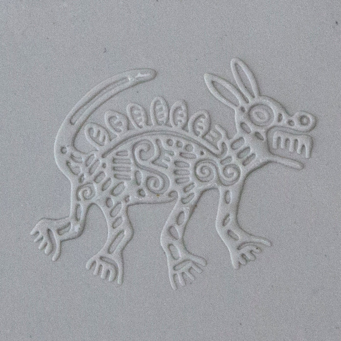 Jewelry Artist Elements - Texture - Symbols of Mexico 2 sample in gray clay