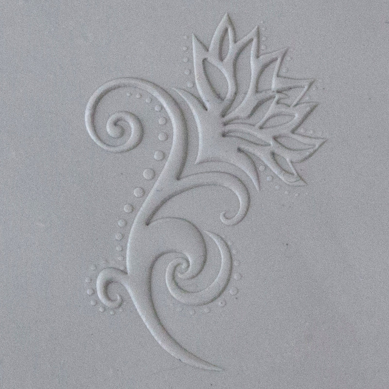 Jewelry Artist Elements - Texture - Emerging Garden sample in gray clay