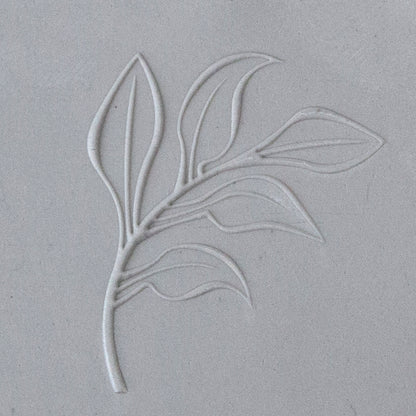 Jewelry Artist Elements - Texture - Forest Foliage sample in gray clay